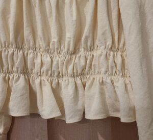 Mango Cream Smocked Crop Top